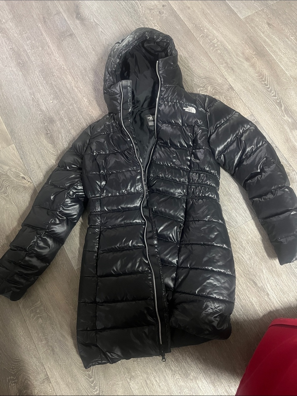 North face long puffer coat